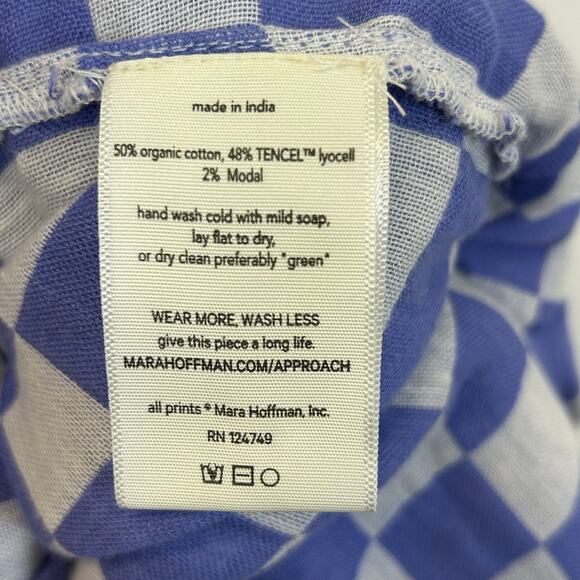 Mara Hoffman Blue & White checkered Sydney Dress Size s - Picture 8 of 9